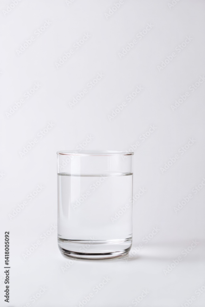 simple yet reminiscent photo of clear glass of freshly purified water set against stark white background simple yet reminiscent photo of clear glass of freshly purified water set against stark white background