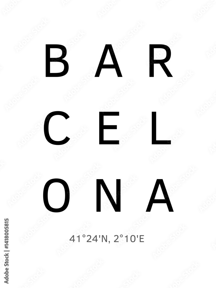 custom made wallpaper toronto digitalBarcelona und Koordinaten