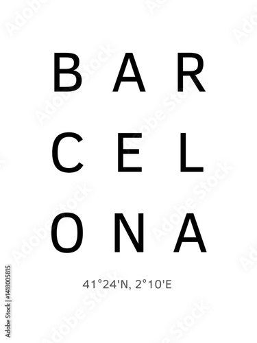 Barcelona und Koordinaten