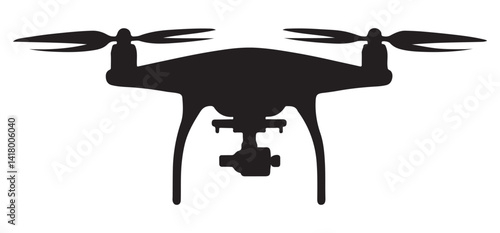 Surveillance drone technology detailed silhouette perfect aerial photography