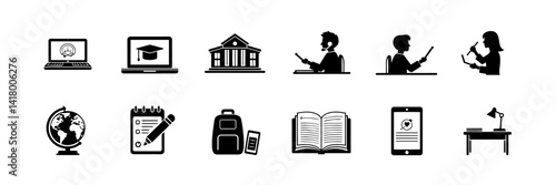 Online Learning & Education Icons