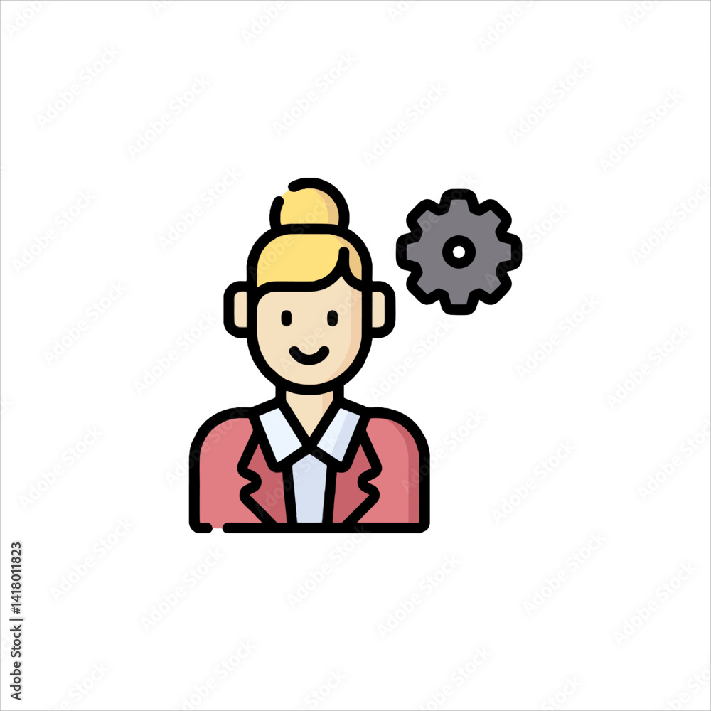 businessman with gear businessman with gear