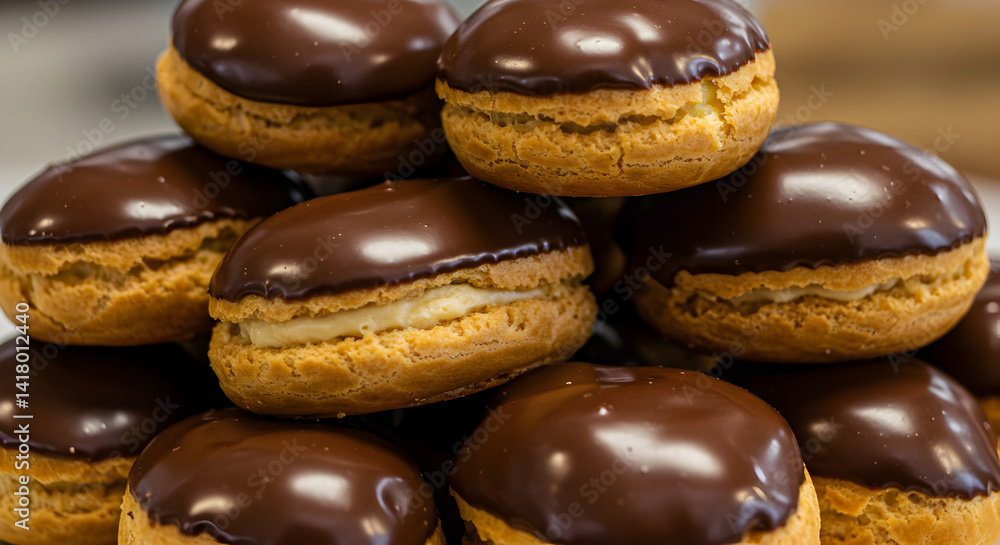 Elegant Tower Of Boston Cream Pies Offer A Delicious Treat Elegant Tower Of Boston Cream Pies Offer A Delicious Treat