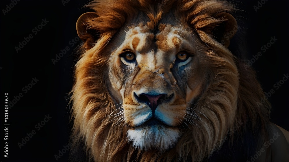 Naklejka premium lion head portrait