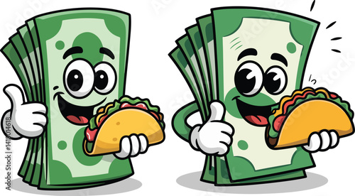 Cash Money Cartoon Vector