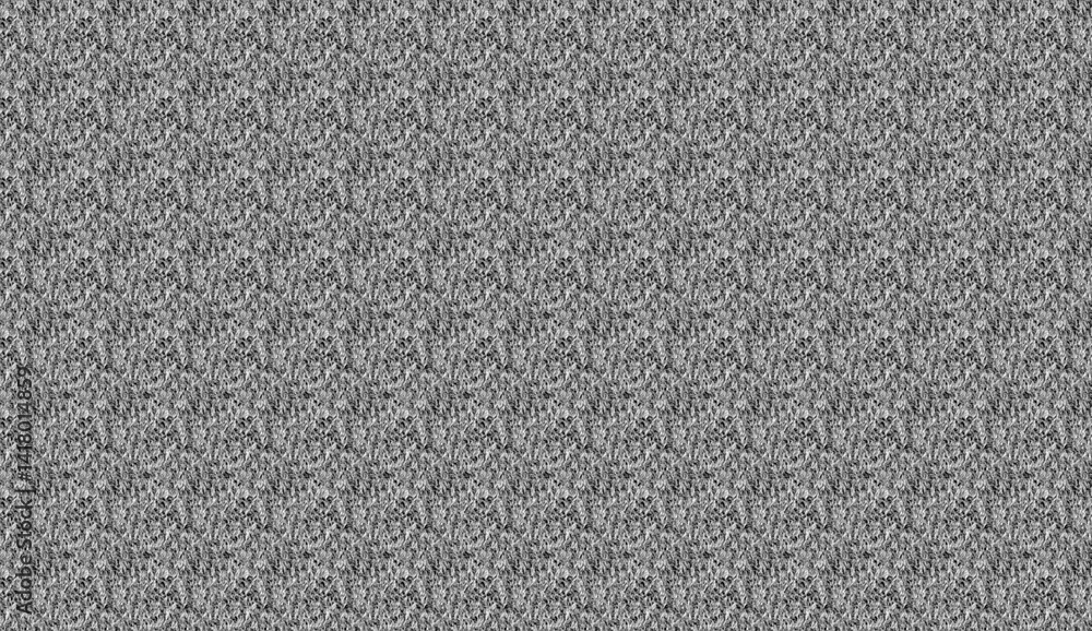 Fototapeta premium Grainy grayscale static noise filling entire frame, generating abstract textured backdrop for digital art and graphic design compositions
