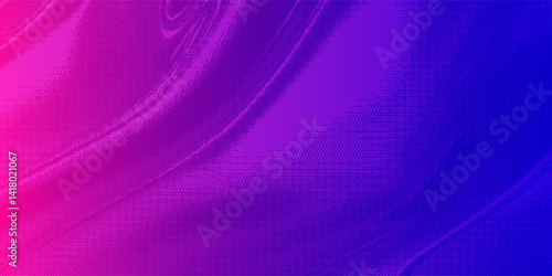 Pixelated bitmap gradient texture. Blue and pink dither pattern background. Abstract glitchy pattern. 8 bit video game screen wallpaper. Wide pixel art retro illustration