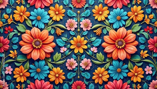 Intricate floral design, repeating seamlessly , repeat, wallpaper, flowers