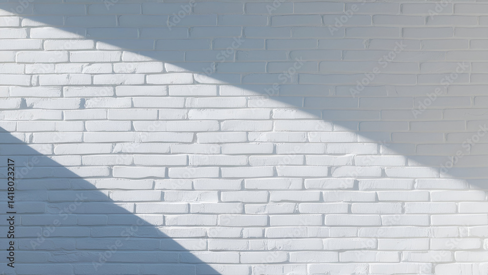 Close-up of a bright white painted brick wall with visible texture and subtle surface details