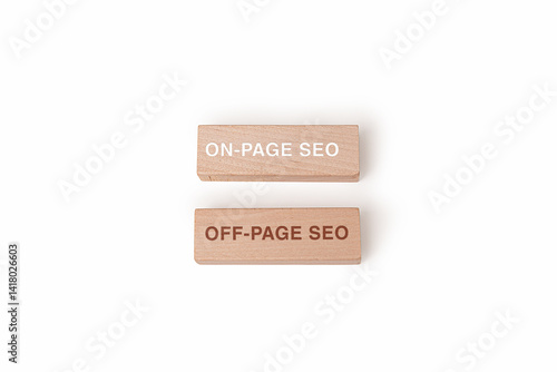 Two wooden blocks labeled 