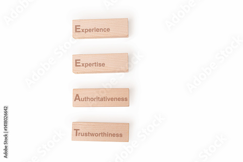Stacked wooden blocks with the words 