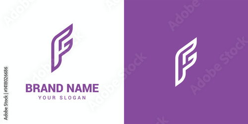 F alphabet logo Template design element with modern concept.