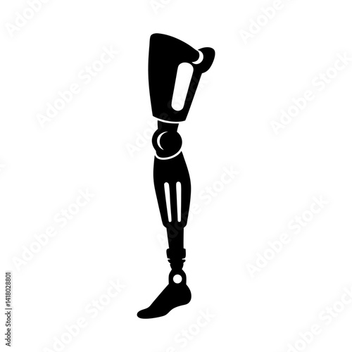Prosthetic Limb silhouette vector