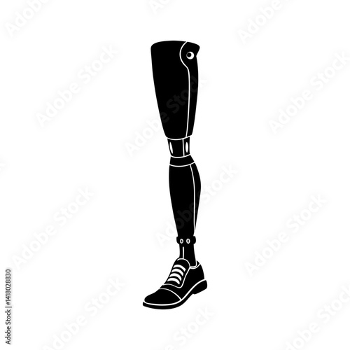 Prosthetic Limb silhouette vector