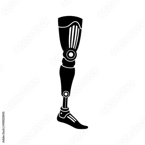 Prosthetic Limb silhouette vector