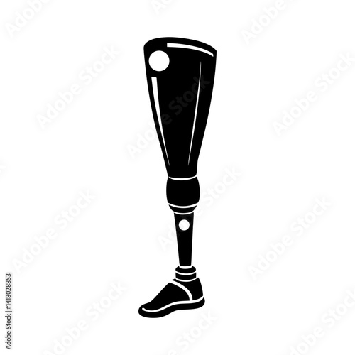 Prosthetic Limb silhouette vector