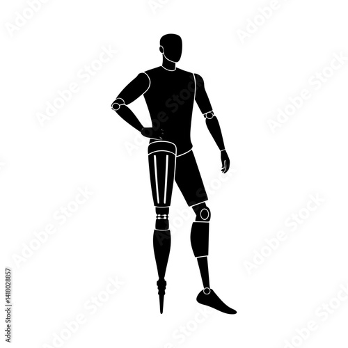 Prosthetic Limb silhouette vector