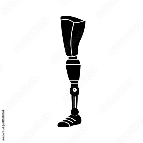 Prosthetic Limb silhouette vector