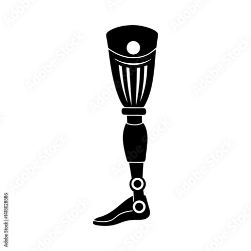 Prosthetic Limb silhouette vector