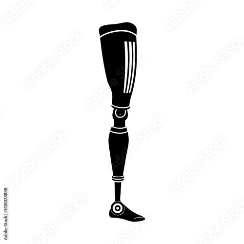 Prosthetic Limb silhouette vector