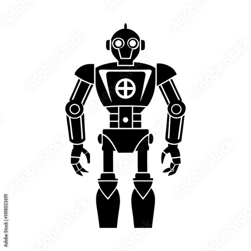 Medical Robot silhouette vector