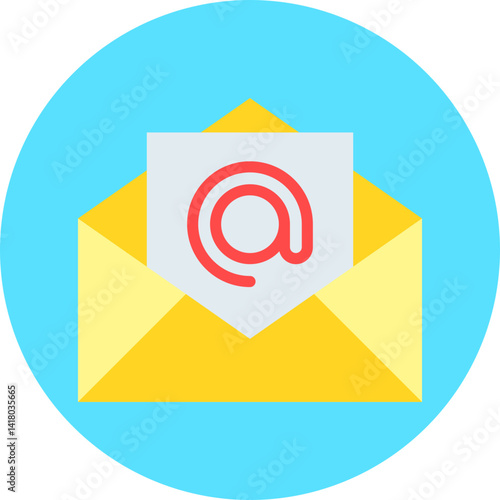 Email Address single vector illustration icon
