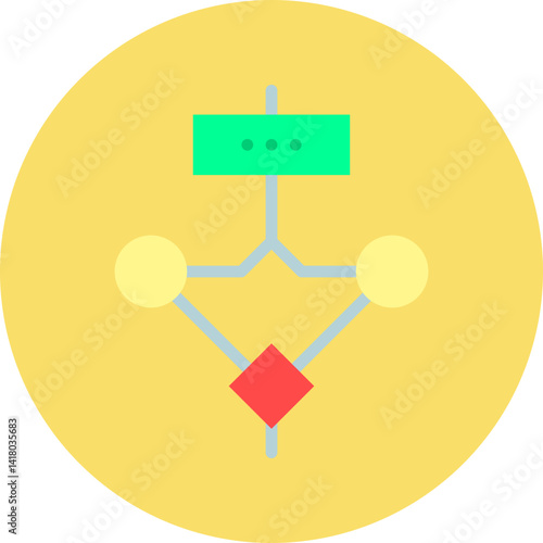 Flowchart single vector illustration icon