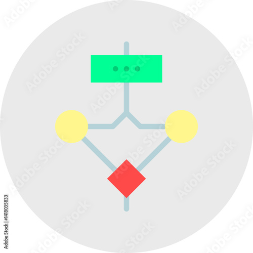 Flowchart single vector illustration icon