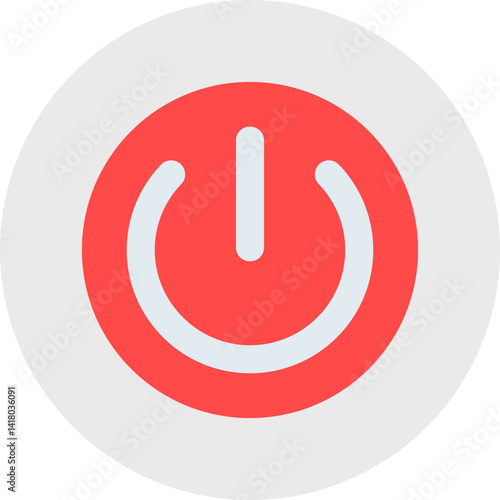 Power Button single vector illustration icon