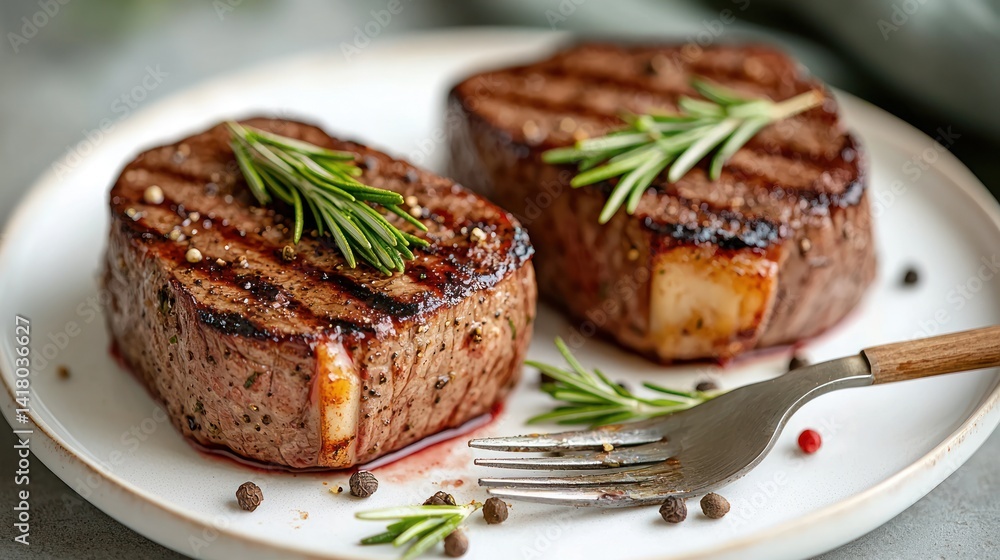 Grilled steaks with rosemary (1) Grilled steaks with rosemary (1)