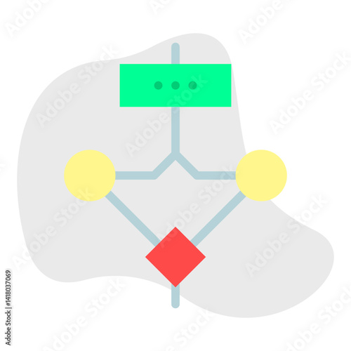 Flowchart single vector illustration icon