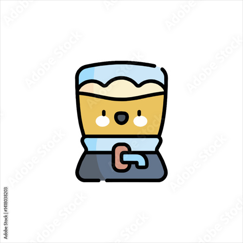 set of funny cartoon mechanic