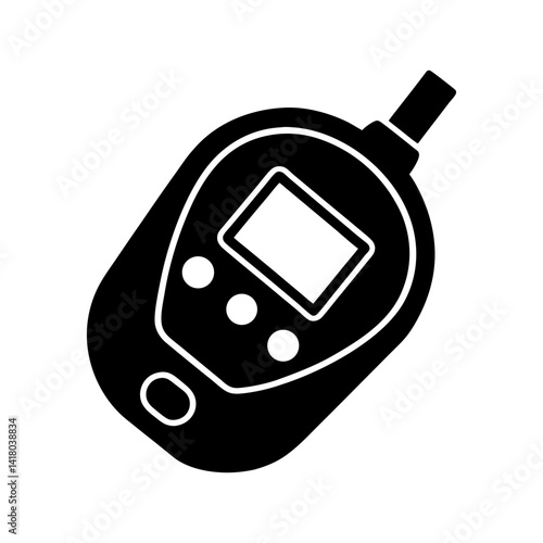 Glucose Meter silhouette vector