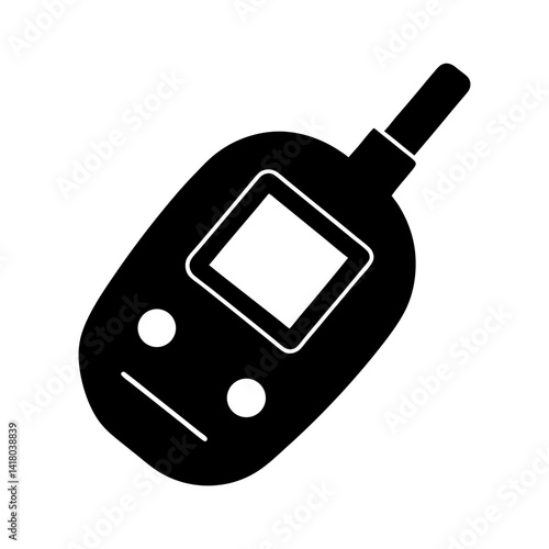 Glucose Meter silhouette vector
