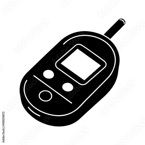 Glucose Meter silhouette vector