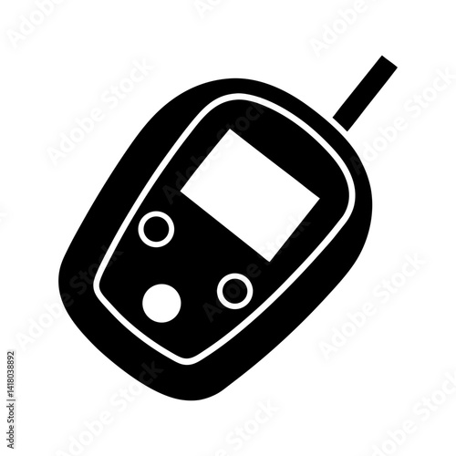 Glucose Meter silhouette vector