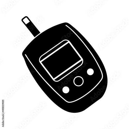 Glucose Meter silhouette vector