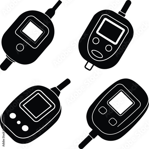 Glucose Meter silhouette vector
