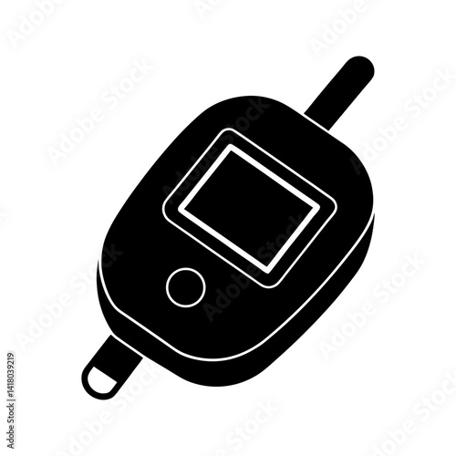 Glucose Meter silhouette vector