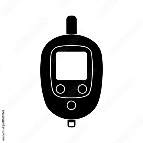 Glucose Meter silhouette vector
