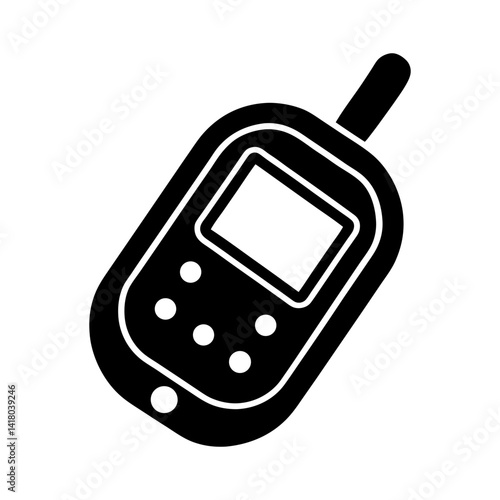 Glucose Meter silhouette vector