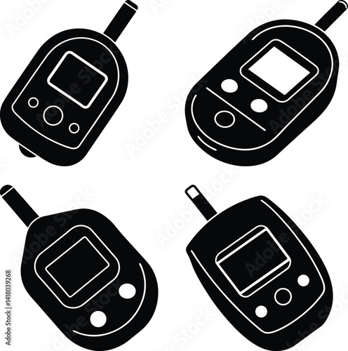 Glucose Meter silhouette vector