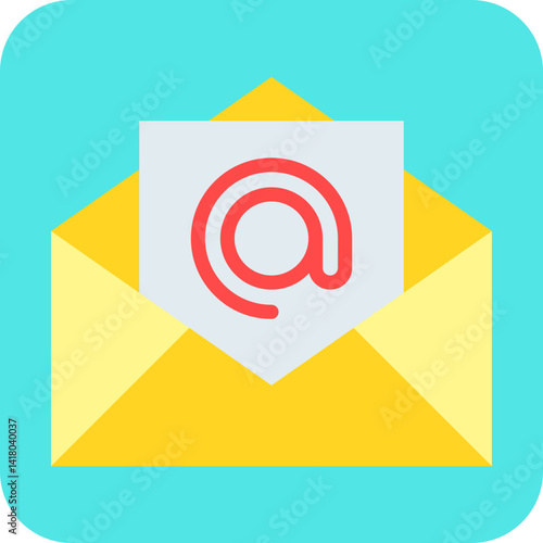 Email Address single vector illustration icon