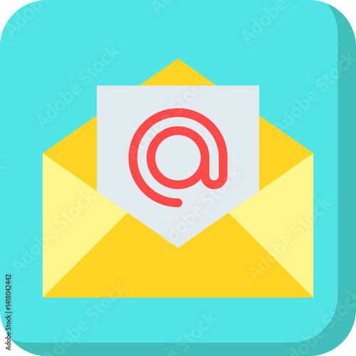 Email Address single vector illustration icon