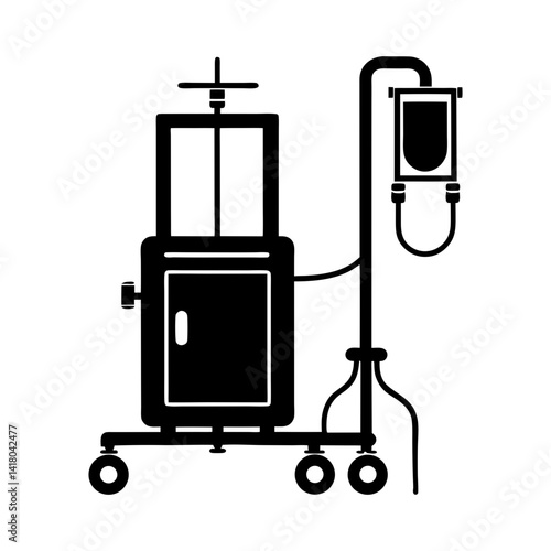 Dialysis Machine silhouette vector