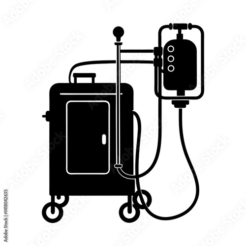 Dialysis Machine silhouette vector