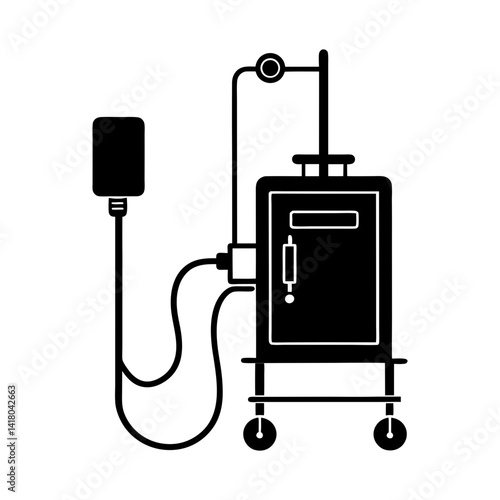 Dialysis Machine silhouette vector
