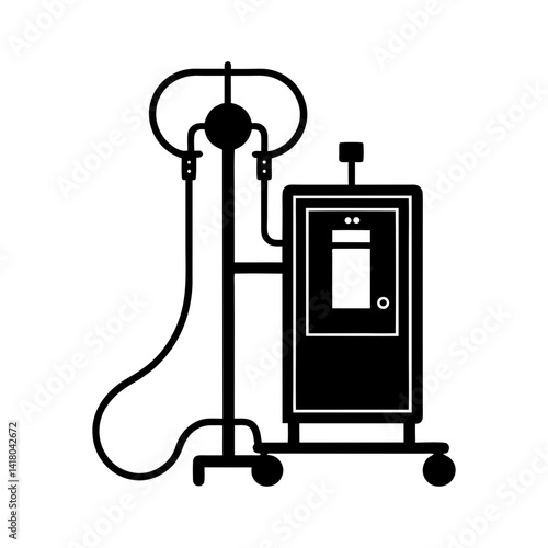 Dialysis Machine silhouette vector