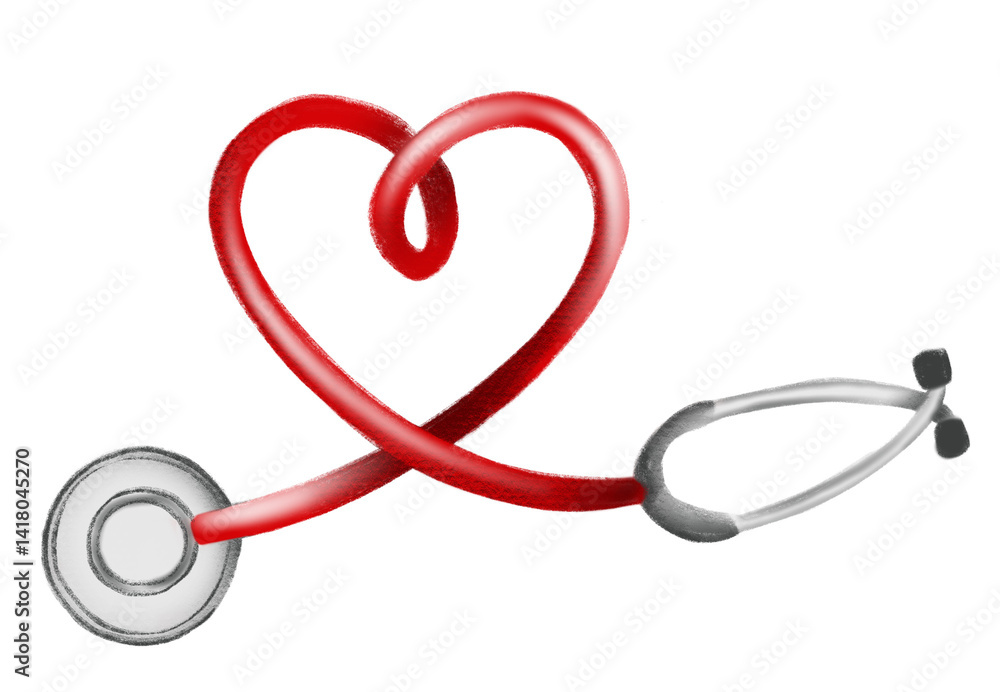 stethoscope and heart stethoscope and heart