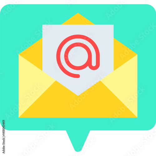Email Address single vector illustration icon